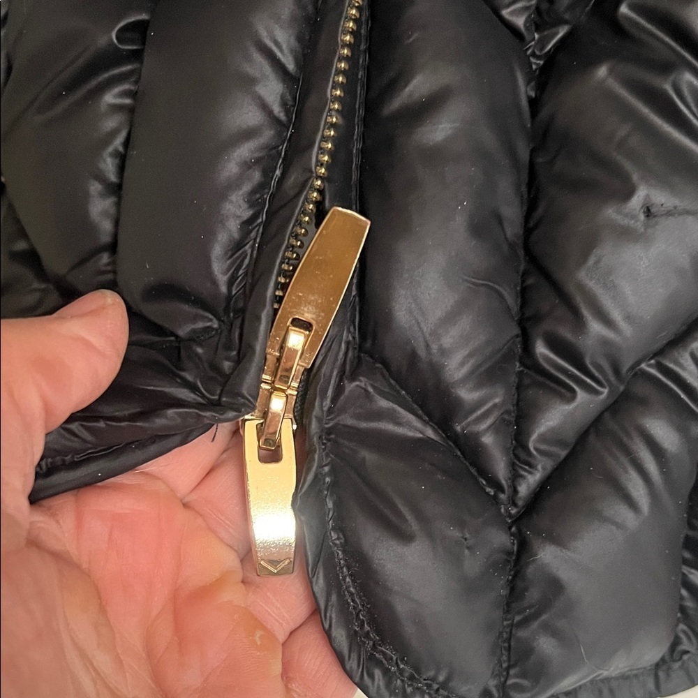 Via Spiga Black Quilted Down Fill Trench Puffer Coat L - Picture 3 of 8